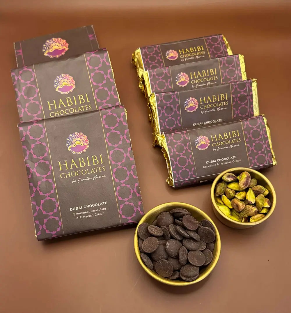 Dubai milk and dark chocolate pistachio bar subscription